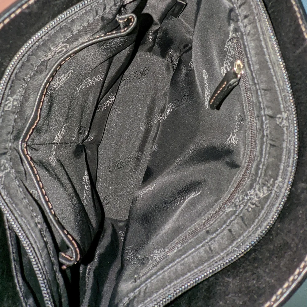 Fossil Sedona small black leather satchel bag.